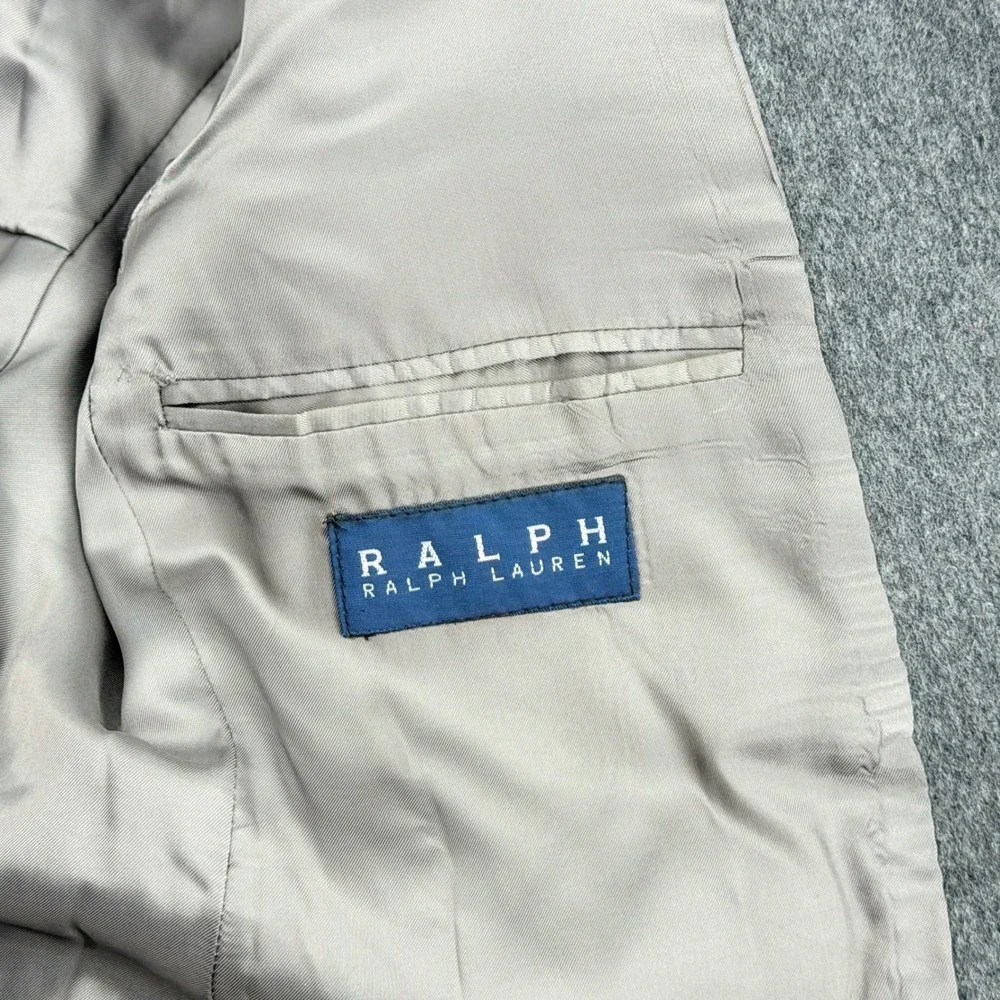 Ralph Ralph Lauren Gray 100% Cashmere Sport Coat Blazer Mens 42T Made in Canada